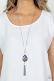 Interstellar Solstice - Purple Necklace - Paparazzi Accessories Necklace Bedazzle Me Pretty Mobile Fashion Boutique