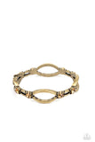 Interwoven Illusion - Brass Bracelet - Paparazzi Accessories Bracelet Bedazzle Me Pretty Mobile Fashion Boutique