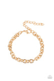 Intrepid Method - Gold Mens Bracelet - Paparazzi Accessories Mens Bracelet Bedazzle Me Pretty Mobile Fashion Boutique