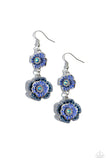 Intricate Impression - Blue Earrings - Paparazzi Accessories Earrings Bedazzle Me Pretty Mobile Fashion Boutique