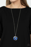 Iridescently Influential - Blue Necklace - Paparazzi Accessories Necklace Bedazzle Me Pretty Mobile Fashion Boutique
