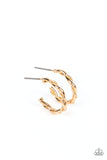 Irresistibly Intertwined - Gold Earrings - Paparazzi Accessories Earrings Bedazzle Me Pretty Mobile Fashion Boutique