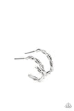 Irresistibly Intertwined - Silver Earrings - Paparazzi Accessories Earrings FS-Bedazzle Me Pretty Mobile Fashion Boutique