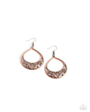 Island Ambrosia - Copper Earrings - Paparazzi Accessories Earrings Bedazzle Me Pretty Mobile Fashion Boutique