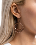 Island Ambrosia - Copper Earrings - Paparazzi Accessories Earrings Bedazzle Me Pretty Mobile Fashion Boutique