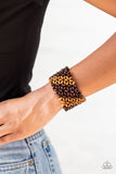 Island Expression - Brown Bracelet - Paparazzi Accessories Bracelet Bedazzle Me Pretty Mobile Fashion Boutique