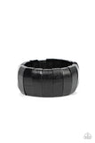Island Grind - Black Bracelet - Paparazzi Accessories Bracelet Bedazzle Me Pretty Mobile Fashion Boutique