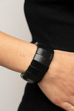 Island Grind - Black Bracelet - Paparazzi Accessories Bracelet Bedazzle Me Pretty Mobile Fashion Boutique