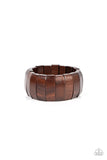 Island Grind - Brown Bracelet - Paparazzi Accessories Bracelet Bedazzle Me Pretty Mobile Fashion Boutique