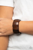 Island Grind - Brown Bracelet - Paparazzi Accessories Bracelet Bedazzle Me Pretty Mobile Fashion Boutique