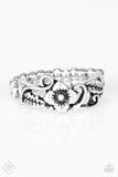 Island Haven - Silver Ring - Paparazzi Accessories Ring Bedazzle Me Pretty Mobile Fashion Boutique