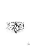 Island Icon - Silver Ring - Paparazzi Accessories Ring Bedazzle Me Pretty Mobile Fashion Boutique