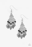 Island Import - Black Earrings - Paparazzi Accessories Earrings Bedazzle Me Pretty Mobile Fashion Boutique