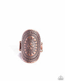 Island Influence - Copper Ring - Paparazzi Accessories Ring Bedazzle Me Pretty Mobile Fashion Boutique