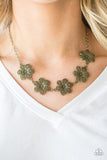 Island Maven - Brass Necklace - Paparazzi Accessories Necklace Bedazzle Me Pretty Mobile Fashion Boutique