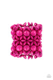 Island Mixer - Pink Bracelet - Paparazzi Accessories Bracelet Bedazzle Me Pretty Mobile Fashion Boutique