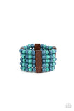Island Soul - Blue Bracelet - Paparazzi Accessories Bracelet Bedazzle Me Pretty Mobile Fashion Boutique
