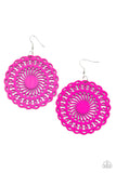 Island Sun - Pink Earrings - Paparazzi Accessories Earrings Bedazzle Me Pretty Mobile Fashion Boutique