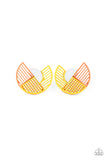 It’s Just an Expression - Yellow Post Earrings - Paparazzi Accessories Post Earrings Bedazzle Me Pretty Mobile Fashion Boutique