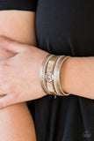 It Takes Heart - Brown Bracelet - Paparazzi Accessories Bracelet Bedazzle Me Pretty Mobile Fashion Boutique