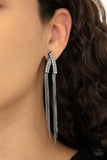 It Takes Two To TASSEL - Black Post Earrings - Paparazzi Accessories Post Earrings Bedazzle Me Pretty Mobile Fashion Boutique