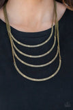 It Will Be Over MOON - Brass Necklace - Paparazzi Accessories Necklace Bedazzle Me Pretty Mobile Fashion Boutique