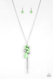 Its A Celebration - Green Necklace - Paparazzi Accessories Necklace Bedazzle Me Pretty Mobile Fashion Boutique