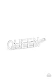 Its a Hair Up Kind of Day - White Hair Clip - Paparazzi Accessories Hair Clip Bedazzle Me Pretty Mobile Fashion Boutique