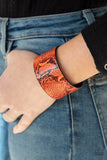 Its a Jungle Out There - Orange Bracelet - Paparazzi Accessories Bracelet Bedazzle Me Pretty Mobile Fashion Boutique
