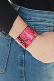 Its a Jungle Out There - Pink Bracelet - Paparazzi Accessories Bracelet Bedazzle Me Pretty Mobile Fashion Boutique