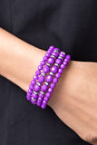 Its a Vibe - Purple Bracelet - Paparazzi Accessories Bracelet Bedazzle Me Pretty Mobile Fashion Boutique