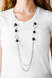 Its About SHOWTIME! - Black Necklace - Paparazzi Accessories Necklace Bedazzle Me Pretty Mobile Fashion Boutique