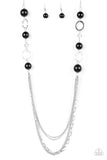 Its About SHOWTIME! - Black Necklace - Paparazzi Accessories Necklace Bedazzle Me Pretty Mobile Fashion Boutique