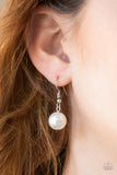 Its About SHOWTIME! - White Necklace - Paparazzi Accessories Necklace Bedazzle Me Pretty Mobile Fashion Boutique