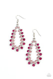 Its About to GLOW Down - Pink Earrings - Paparazzi Accessories Earrings Bedazzle Me Pretty Mobile Fashion Boutique