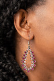 Its About to GLOW Down - Pink Earrings - Paparazzi Accessories Earrings Bedazzle Me Pretty Mobile Fashion Boutique