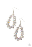 Its About to GLOW Down - White Earrings - Paparazzi Accessories Earrings Bedazzle Me Pretty Mobile Fashion Boutique