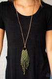 Its Beyond MACRAME! - Green Necklace - Paparazzi Accessories Necklace Bedazzle Me Pretty Mobile Fashion Boutique