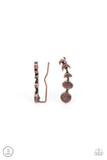 Its Just a Phase - Copper Post Earrings - Paparazzi Accessories Post Earrings Bedazzle Me Pretty Mobile Fashion Boutique