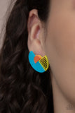 Its Just an Expression - Blue Post Earrings - Paparazzi Accessories Post Earrings FS-Bedazzle Me Pretty Mobile Fashion Boutique