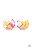 Its Just an Expression - Pink Post Earrings - Paparazzi Accessories Post Earrings Bedazzle Me Pretty Mobile Fashion Boutique
