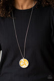 Its POP Secret! - Yellow Necklace - Paparazzi Accessories Necklace Bedazzle Me Pretty Mobile Fashion Boutique