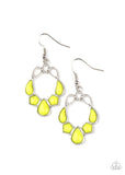 Its Rude to STEER - Yellow Earrings - Paparazzi Accessories Earrings Bedazzle Me Pretty Mobile Fashion Boutique