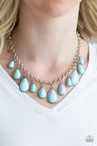 Jaw-Dropping Diva - Blue Necklace - Paparazzi Accessories Necklace Bedazzle Me Pretty Mobile Fashion Boutique