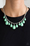 Jaw-Dropping Diva - Green Necklace - Paparazzi Accessories Necklace Bedazzle Me Pretty Mobile Fashion Boutique