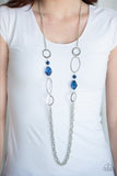 Jewel Jubilee - Blue Necklace - Paparazzi Accessories Necklace Bedazzle Me Pretty Mobile Fashion Boutique