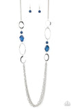 Jewel Jubilee - Blue Necklace - Paparazzi Accessories Necklace Bedazzle Me Pretty Mobile Fashion Boutique