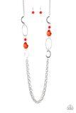 Jewel Jubilee - Red Necklace - Paparazzi Accessories Necklace Bedazzle Me Pretty Mobile Fashion Boutique