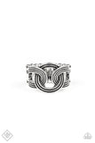Join Forces - Silver Ring - Paparazzi Accessories Ring Bedazzle Me Pretty Mobile Fashion Boutique