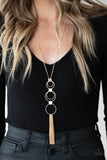 Join The Circle - Gold Necklace - Paparazzi Accessories Necklace Bedazzle Me Pretty Mobile Fashion Boutique